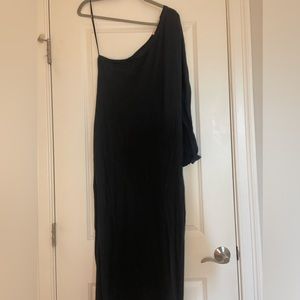 One shoulder, thin cotton maxi dress, free people brand, never worn